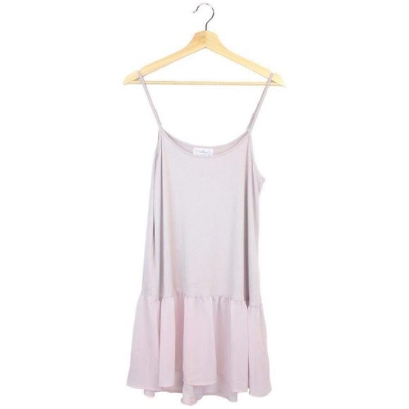 Tops - Dusty Lilac Chiffon Bottom Cami